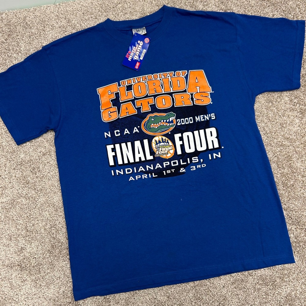 Vintage 2000 Florida Gators Final Four Tshirt Men‎ Size Large NCAA Blue